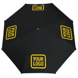 Custom Black Gold Automatic Umbrella