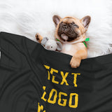 Custom Black Gold Pet Blanket