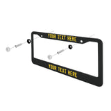 Custom Black Gold License Plate Frame
