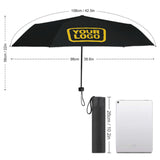 Custom Black Gold Automatic Umbrella