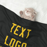 Custom Black Gold Pet Blanket