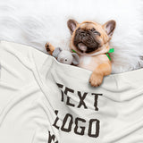 Custom White Brown Pet Blanket