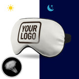 Custom White Brown Sleep Mask