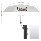 Custom White Brown Automatic Umbrella