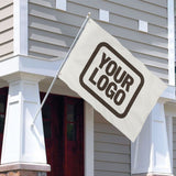 Custom White Brown Flag