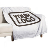 Custom White Brown Blanket