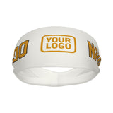 Custom White Yellow Sports headband
