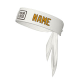 Custom White Yellow Headband