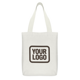 Custom White Yellow Canvas Tote Bag