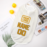 Custom White Yellow Pet Vest