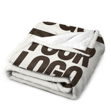 Custom White Brown Blanket