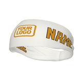 Custom White Yellow Sports headband