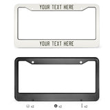 Custom White Olive License Plate Frame