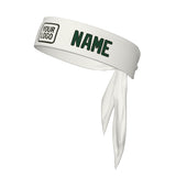 Custom White Green Headband