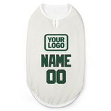 Custom White Green Pet Vest
