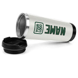 Custom White Green Stainless Steel Water Cup