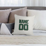 Custom White Green Pillowcase