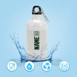 Custom White Green Sports Bottle