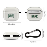 Custom White Green AirPods Case (3rd Generation)