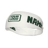 Custom White Green Sports headband