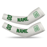 Custom White Emerald Green Arm Sleeve