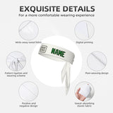 Custom White Emerald Green Headband