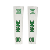 Custom White Emerald Green Arm Sleeve