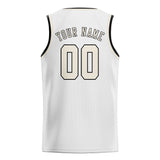 Custom White & Cream Colors Design Sports Basketball Jersey