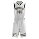Custom White Cream Basketball Set