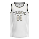 Custom White & Cream Colors Design Sports Basketball Jersey