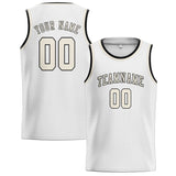 Custom White & Cream Colors Design Sports Basketball Jersey