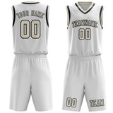 Custom White Cream Basketball Set