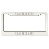 Custom White Gray License Plate Frame