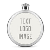 Custom White Gray Hip Flask