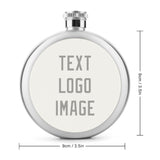Custom White Gray Hip Flask