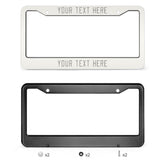 Custom White Gray License Plate Frame