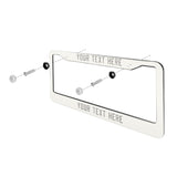 Custom White Gray License Plate Frame