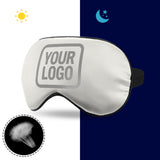 Custom White Gray Sleep Mask