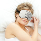 Custom White Gray Sleep Mask