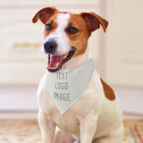 Custom White Gray Pet Scarf