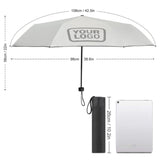 Custom White Gray Automatic Umbrella