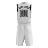 Custom White Gray Basketball Set
