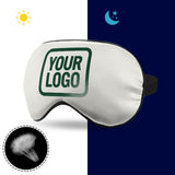 Custom White Green Sleep Mask