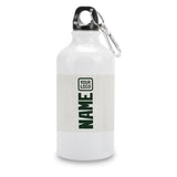 Custom White Dark Green Sports Bottle