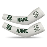 Custom White Dark Green Arm Sleeve
