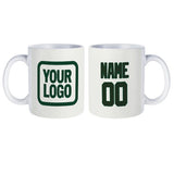 Custom White Dark Green Mug