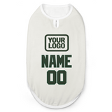 Custom White Dark Green Pet Vest
