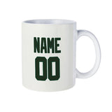 Custom White Dark Green Mug