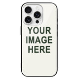 Custom White Dark Green Phone Case