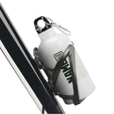 Custom White Dark Green Sports Bottle